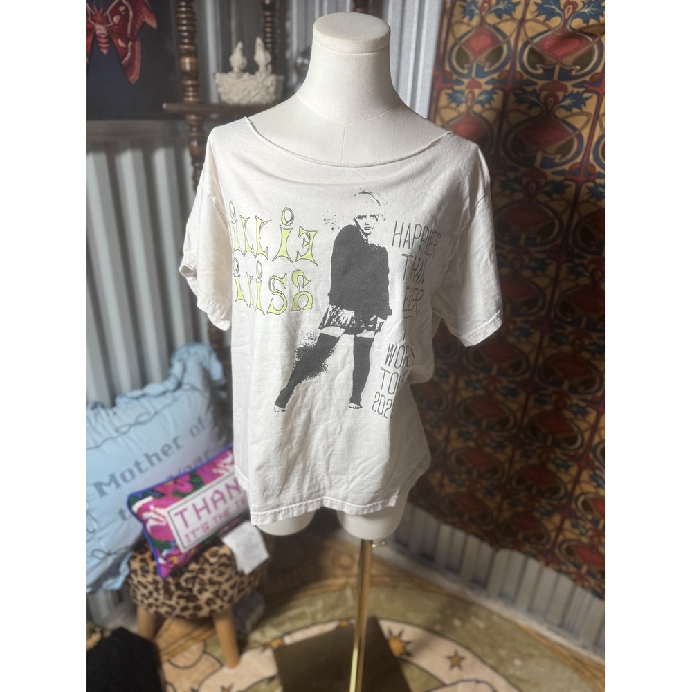 Womens Graphic T Shirt Billie Ellish Happier Than Ever Tour‎ 2021 Band Tee